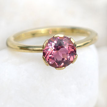 Tourmaline Ring In 18ct Gold Handmade To Size by LILIA NASH JEWELLERY £995